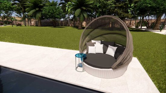 Daybed am Pool