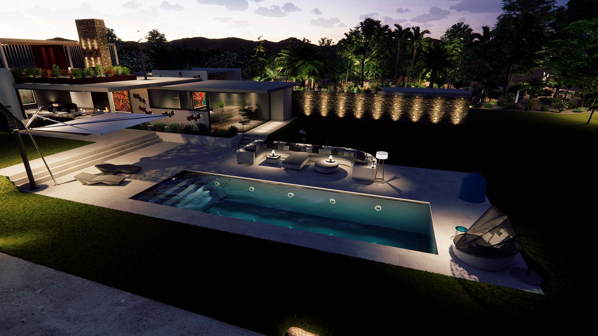 Kaufmann House Nacht