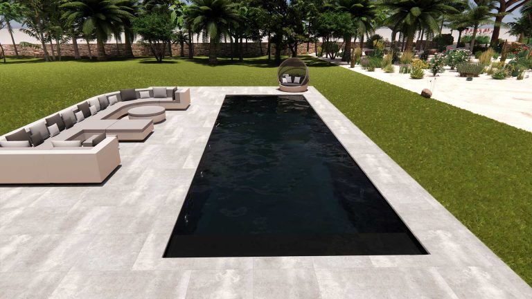 Poolfarbe: Schwarz | Boden: Metalloptik