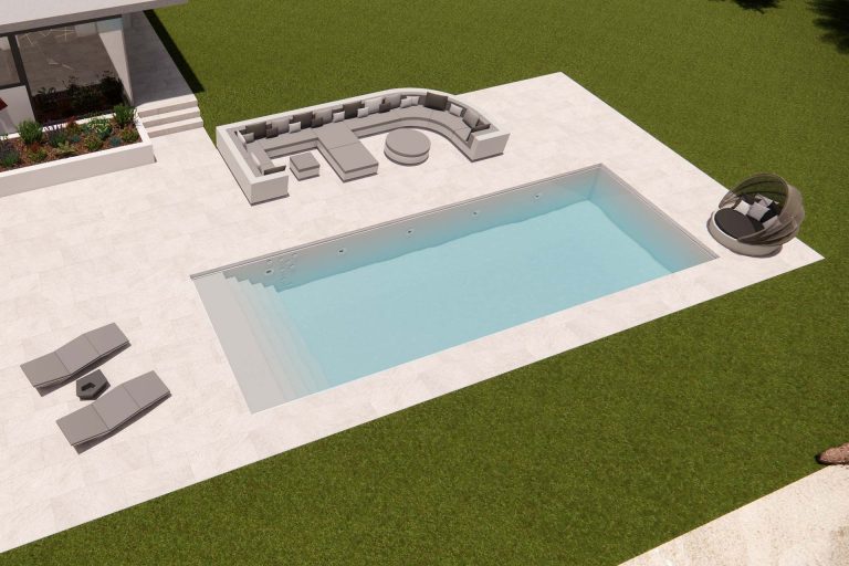 Poolfarbe Silbergrau