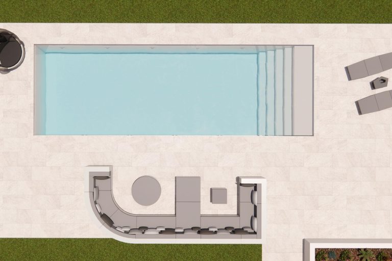 Poolfarbe Silbergrau