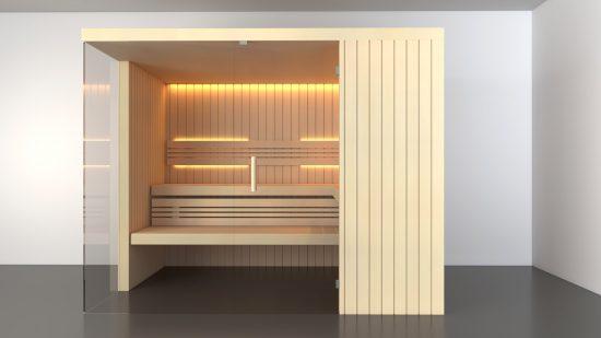 Elementsauna aus Espe