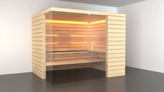 Sauna mit Nut-Feder