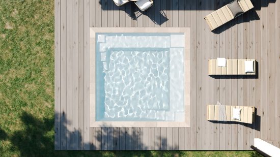 Quadratischer GFK-Pool Aero